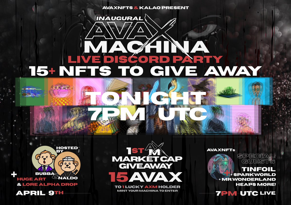Avax Machina Live Discord Party Avalanche NFT Avax NFTs Project AvaxNFTs.com